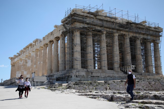 Reuters: Άνοιξε η Ακρόπολη μετά τη χαλάρωση των μέτρων - Οι εικόνες με τους πρώτους επισκέπτες [Εικόνες]
