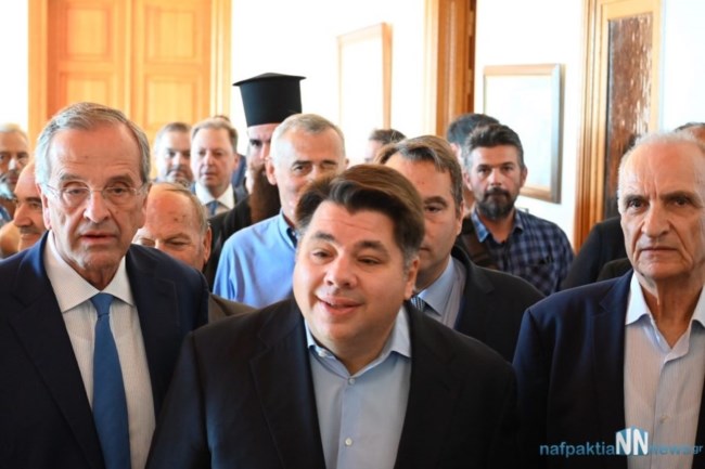 Επίτιμος δημότης Ναυπακτίας ο πρέσβης των ΗΠΑ Τζορτζ Τσούνης - Παρουσία Σαμαρά, υφυπουργών και βουλευτών