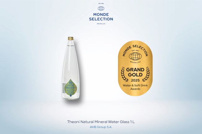 Το Φυσικό Μεταλλικό Νερό ΘΕΟΝΗ κατακτά 4 Grand Gold Quality Awards στη Monde Selection 2025