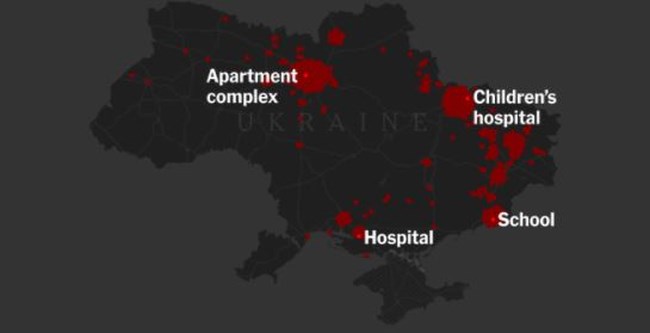 NYT: Ρωσικές επιθέσεις σε μη στρατιωτικούς στόχους - Ο πρώτος "απολογισμός" σε νεκρούς αμάχους, κτίρια και υποδομές