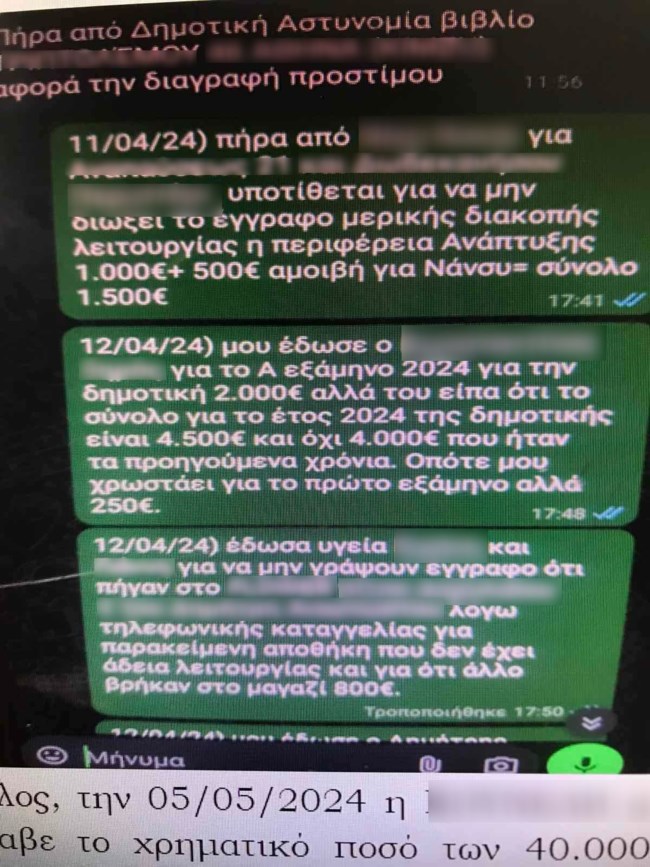 Τεφτέρια κυκλώματος δημοσίων υπαλλήλων Αθήνας