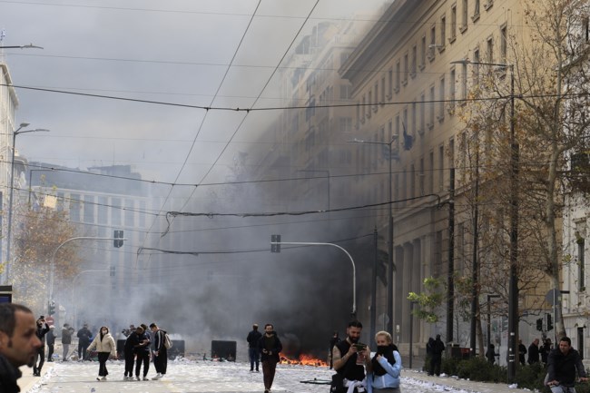Εικόνες από τα επεισόδια