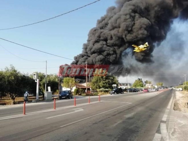 Φωτιά Αχαΐα εργοστάσιο πλαστικών