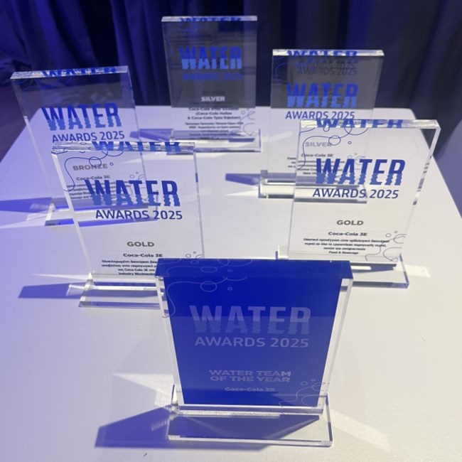 Coca-Cola στην Ελλάδα: Πέντε βραβεία και διάκριση "Water Team of the Year" στα Water Awards 2025