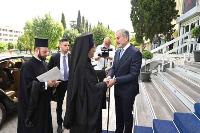 Επίσκεψη του Οικουμενικού Πατριάρχη στην ΕΡΤ