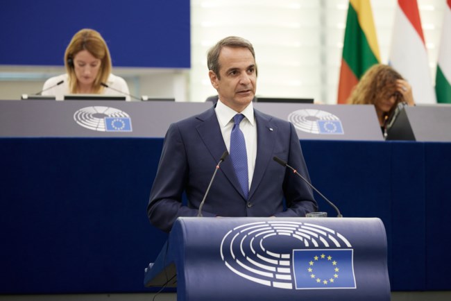 Μητσοτάκης στο Ευρωπαϊκό Κοινοβούλιο: "Οι διαφορές με την Τουρκία λύνονται με βάση το Διεθνές Δίκαιο και όχι με νταϊλίκια"