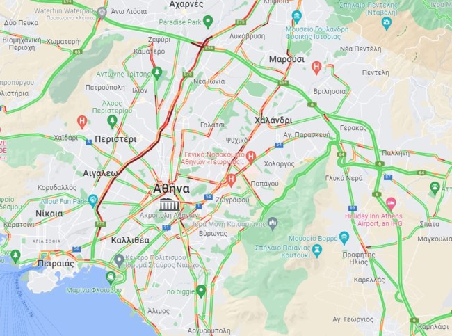 Ασφυκτικά μποτιλιαρισμένος ο Κηφισός λόγω έργων - Ουρά χιλιομέτρων σχηματίζουν τα οχήματα