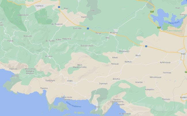 Χάρτης Πρόδρομος βοιωτίας