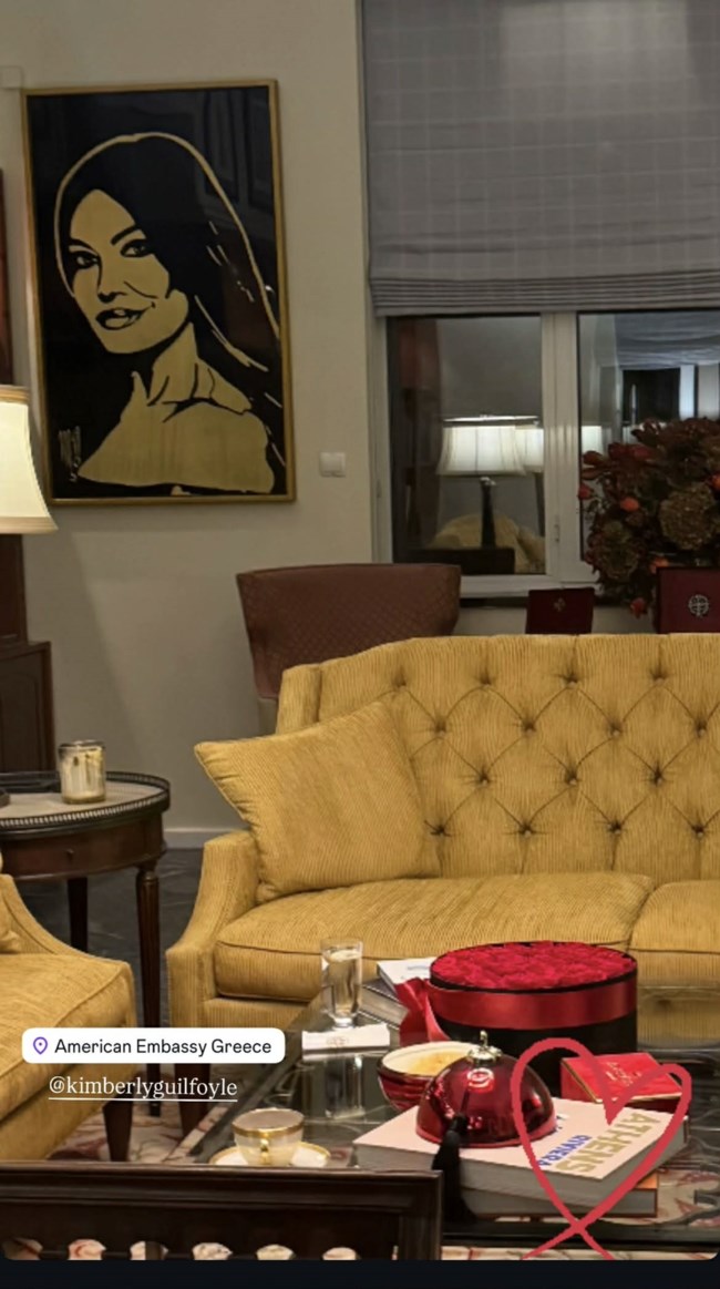 Εικόνες από το εσωτερικό της πρεσβευτικής κατοικίας της Κίμπερλι Γκίλφοϊλ στην Αθήνα - Οι πρώτες παρεμβάσεις