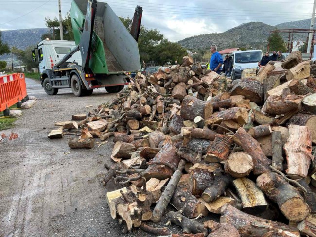 Γλυφάδα: Ο Δήμος μάζεψε τα σπασμένα δέντρα από την κακοκαιρία και δίνει δωρεάν τα ξύλα στους δημότες