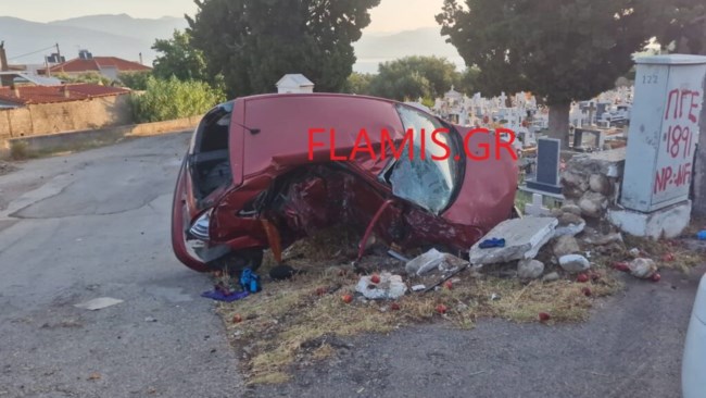 Μακάβριο τροχαίο στην Πάτρα: Νεκρός 25χρονος που έπεσε πάνω σε μάντρα νεκροταφείου