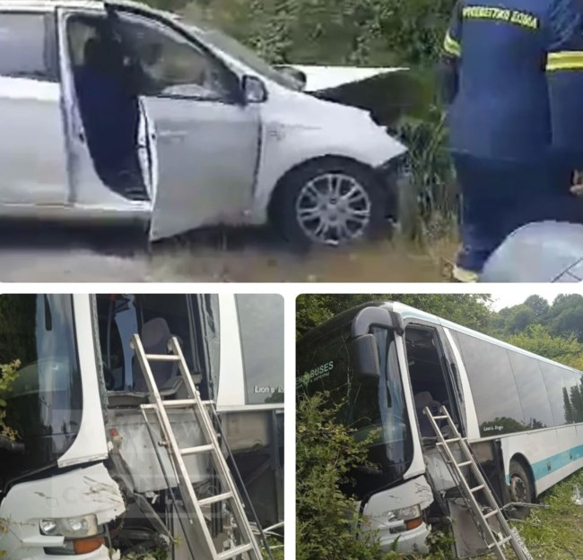 Κέρκυρα: Σοβαρό τροχαίο ΚΤΕΛ με ΙΧ αυτοκίνητο- Τέσσερις τραυματίες από την πλαγιομετωπική