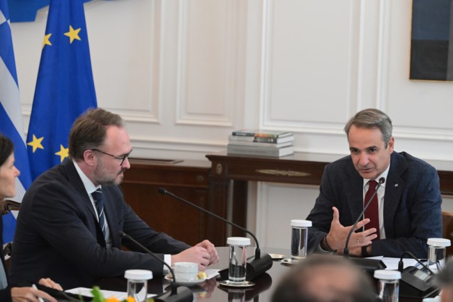Κυριάκος Μητσοτάκης: Συνάντηση με τον Ευρωπαίο Επίτροπο Ενέργειας και Στέγασης Dan Jørgensen