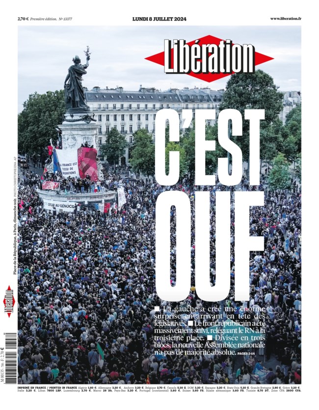 Libération: Ανακούφιση και τρελή χαρά με ένα μεγάλο ΟΥΦ