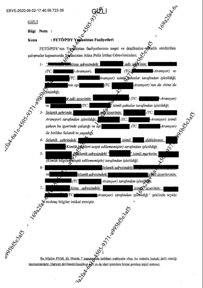 Αποκάλυψη Nordic Monitor: Αστυνομικός της τουρκικής πρεσβείας στην Αθήνα κατασκόπευε 13 "ύποπτους" Γκιουλενιστές