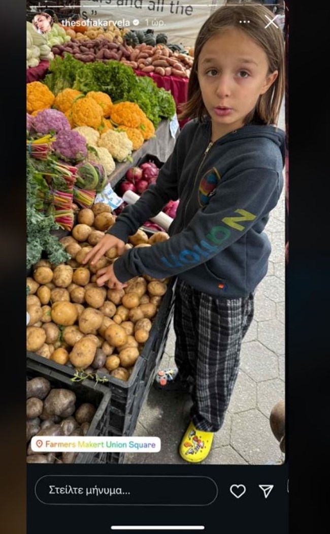 Σοφία Καρβέλα: Οικογενειακή εξόρμηση στη λαϊκή αγορά