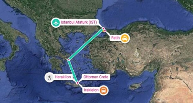 Χάρτης Οθωμανική Κρήτη
