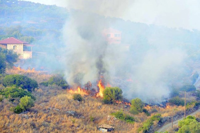 Φωτιά στην Ανατολική Μάνη