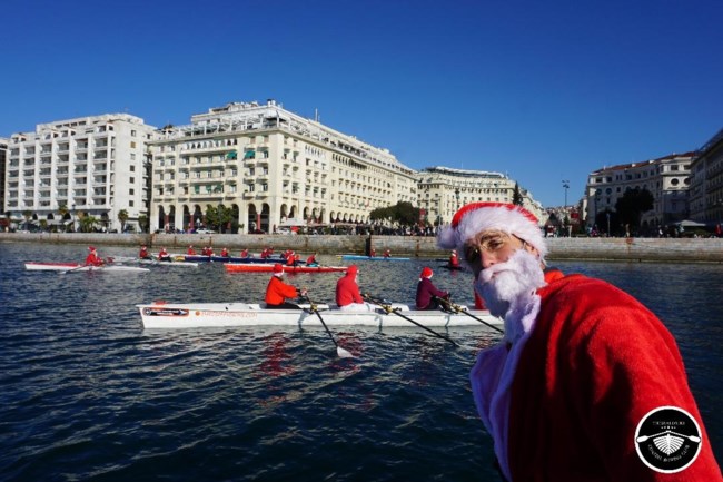 Οι Άγιοι Βασίληδες στη Θεσσαλονίκη τραβάνε... κουπί