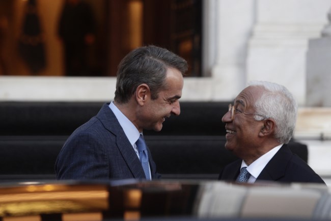 Συνάντηση Μητσοτάκη με τον πρόεδρο του Ευρωπαϊκού Συμβουλίου Αντόνιο Κόστα