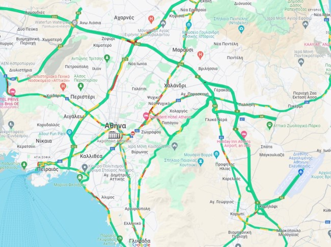 Κίνηση: Τροχαίο με τραυματία στο ύψος του Χίλτον – Ουρές χιλιομέτρων στον Κηφισό