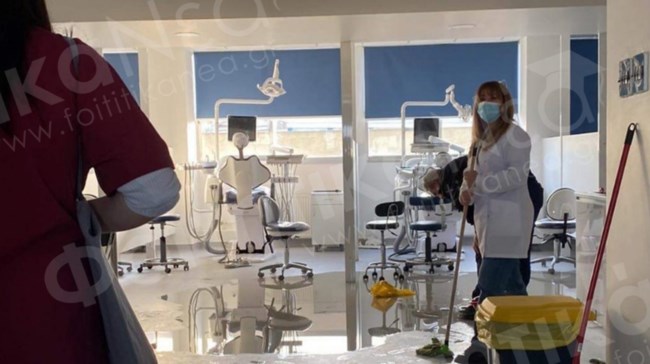 ΑΠΘ: Κατέρρευσε οροφή στην οδοντιατρική - Έσπασε καλοριφέρ απαντά ο πρύτανης [εικόνες-βίντεο]