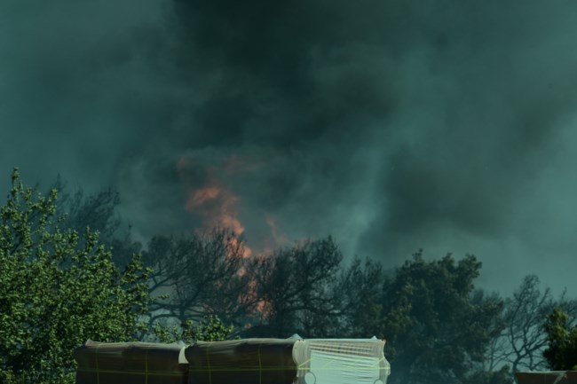 Ισχυρές δυνάμεις της Πυροσβεστικής δίνουν μάχη με τις φλόγες