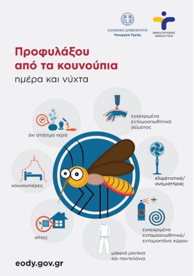 ΕΟΔΥ: Προσοχή στα κουνούπια - Οδηγίες για μέτρα προφύλαξης στο σπίτι και την εργασία