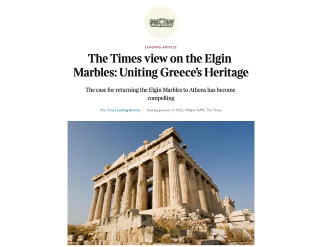 Ηχηρή παρέμβαση των Times υπέρ της επιστροφής των Γλυπτών του Παρθενώνα: Γιατί άλλαξαν στάση μετά από 50 χρόνια
