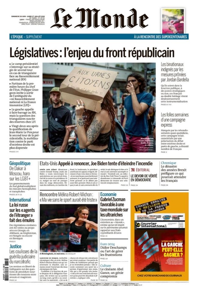 ΓΑΛΛΙΑ ΕΚΛΟΓΕΣ LE MONDE