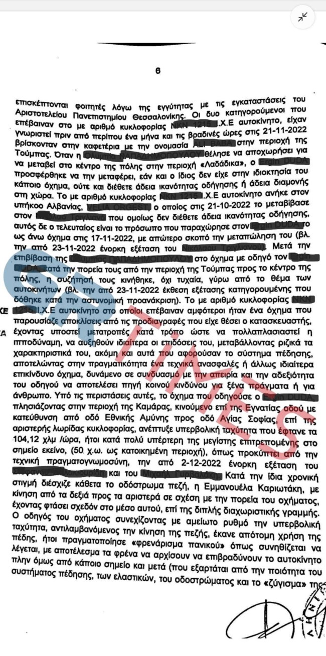 Αποκάλυψη: Με 104 χλμ/ ώρα έτρεχε ο οδηγός που σκότωσε και εγκατέλειψε την 21χρονη Έμμα στο κέντρο της Θεσσαλονίκης