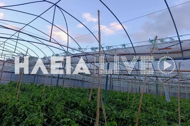 Ηλεία: Ανεμοστρόβιλος αναποδογύρισε αυτοκίνητα - Ζημιές σε θερμοκήπια [εικόνες]
