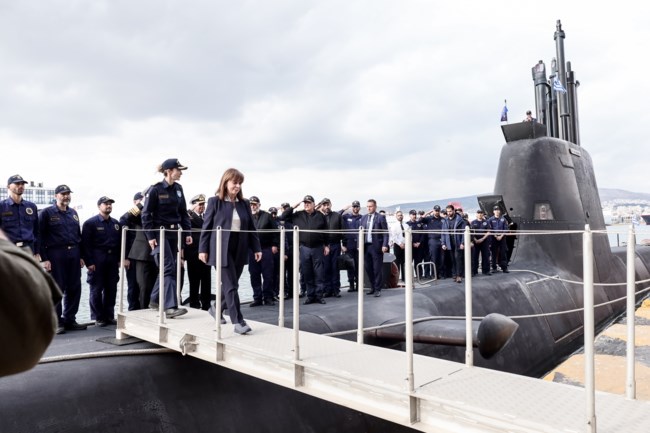 Κατερίνα Σακελλαροπούλου: Στο υποβρύχιο "Παπανικολής" η Πρόεδρος της Δημοκρατίας [Εικόνες - Βίντεο]