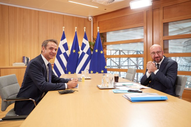 Μητσοτάκης σε Σάρλ Μισέλ: Στο χέρι της Τουρκίας αν θέλει διάλογο ή κυρώσεις [βίντεο - εικόνες]