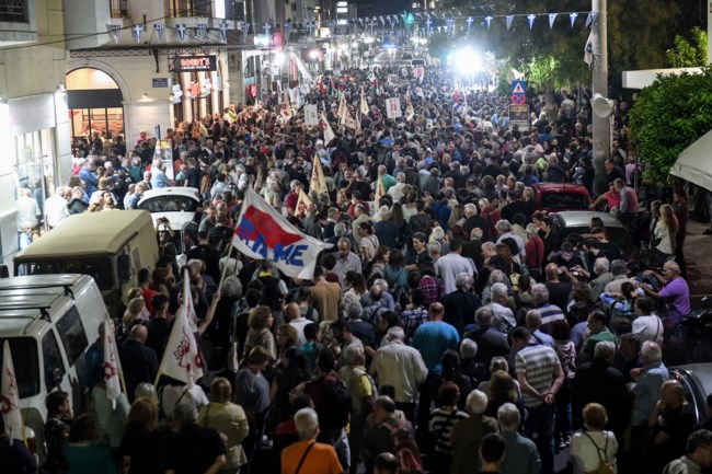 Συλλαλητήριο στην Ελευσίνα για να μην γίνει βάση των ΗΠΑ η 112 Πτέρυγα Μάχης