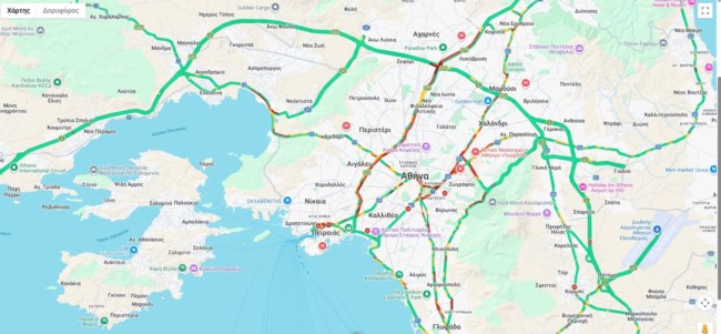 Έντονη βροχόπτωση σε πολλές περιοχές της Αθήνας - Στο κόκκινο η κίνηση στους δρόμους