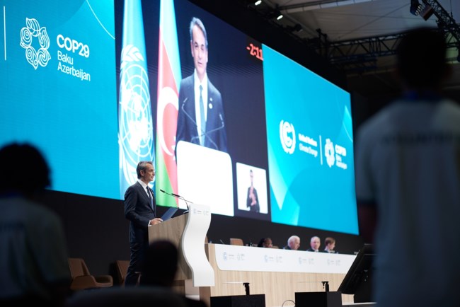 Οι τέσσερις προτάσεις Μητσοτάκη στην COP29 για "μια έξυπνη πράσινη συμφωνία": Η Ελλάδα πρωτοπόρος στην ενεργειακή μετάβαση