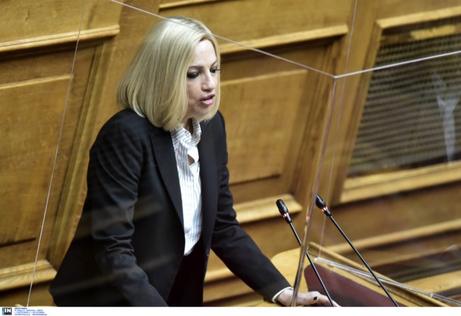 Η Φώφη Γεννηματά στη Βουλή