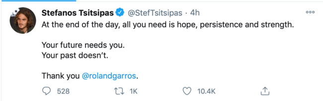 Στέφανος Τσιτσιπάς: Το συγκινητικό tweet και τα χρήματα που μπήκαν στο λογαρισμό του