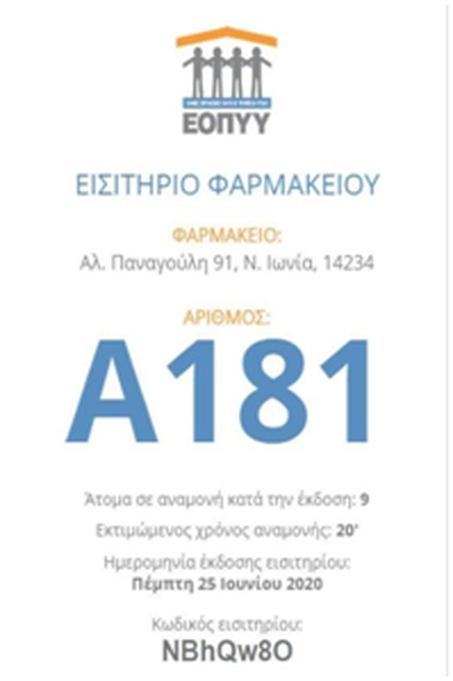 Εισιτήριο φαρμακείου