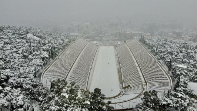 Χιόνια Αθήνα drone