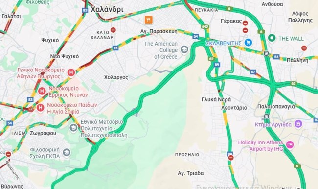 Κυκλοφοριακό κομφούζιο στην Αττική: Μεγάλες καθυστερήσεις σε Κηφισίας, Λ. Αθηνών, Κηφισό, Αττική Οδό