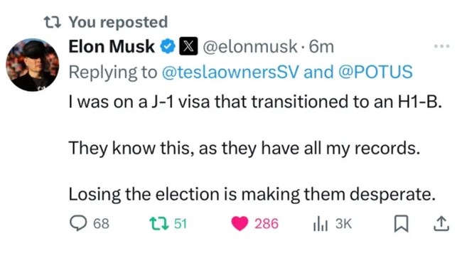 "Πόλεμος" Έλον Μασκ - Washington Post: Διαψεύδει δημοσίευμα ότι εργαζόταν παράνομα στις ΗΠΑ