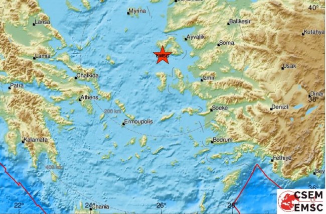 Νέος σεισμός στη Λέσβο: 4,5 Ρίχτερ λέει το Γεωδυναμικό, 4,7 το Ευρωμεσογειακό