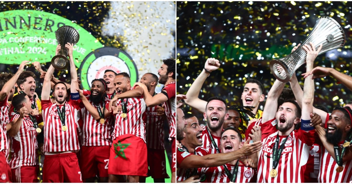 Τελικός Conference League: Το μαγικό γκολ με κεφαλιά του Ελ Κααμπί που χάρισε το τρόπαιο στον Ολυμπιακό [βίντεο]