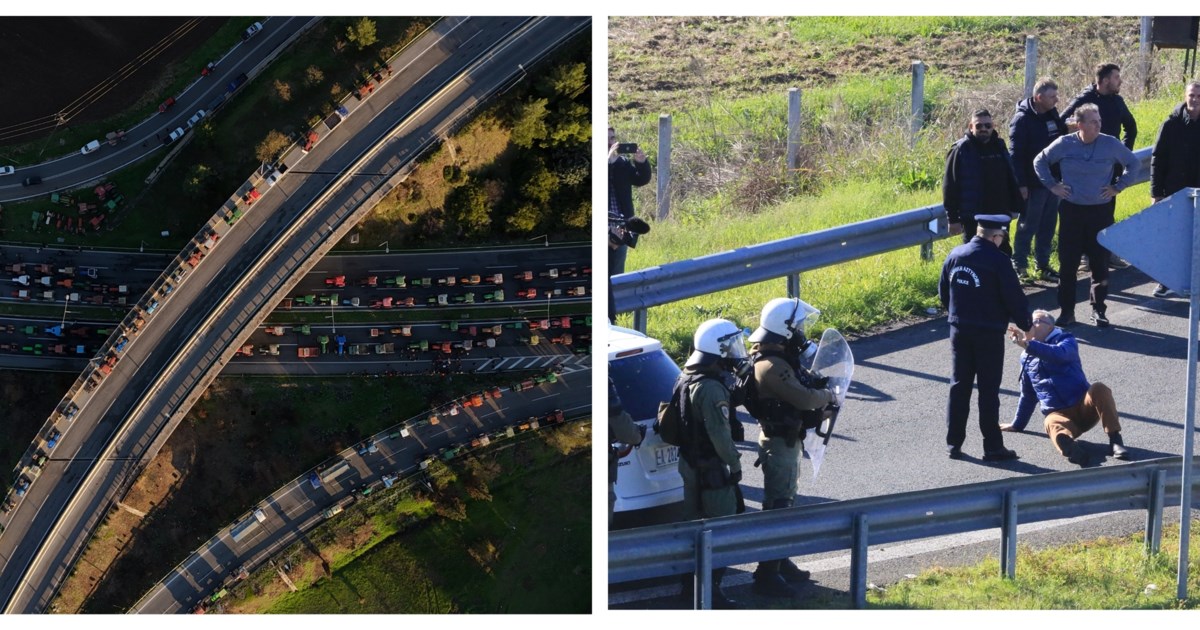 Μπλόκα αγροτών: Κομμένη στα δύο η Ελλάδα - Κλειστή η ΠΑΘΕ και ο Ε-65 - Διαμαρτυρία στη Λάρισα για τις συλλήψεις