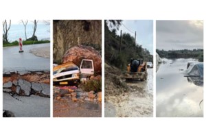 Σοβαρή καθίζηση 60 μέτρων στην επαρχιακή οδό Ιωαννίνων – Πραμάντων - Από θαύμα σώθηκε οδηγός