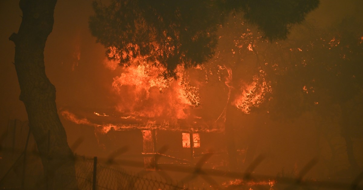 Πάτημα Χαλανδρίου: Η φωτιά περικύκλωσε τηλεοπτικό συνεργείο του ALPHA - Στις φλόγες σπίτια [βίντεο] - εικόνα 3