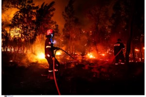 Πυρκαγιά σε εξέλιξη στην Φυλή - Κοντά στις γραμμές του Προαστιακού