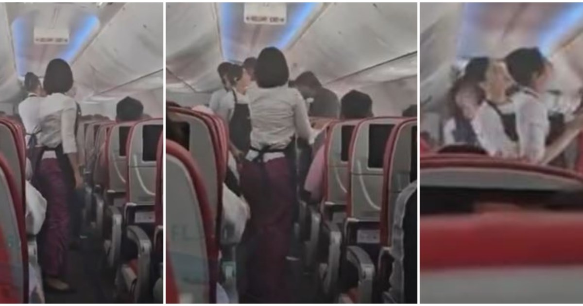 Η στιγμή που αστυνομικοί βγάζουν σηκωτή γυναίκα από αεροπλάνο - Πώς προκάλεσε αναγκαστική προσγείωση στην Αθήνα [βίντεο]